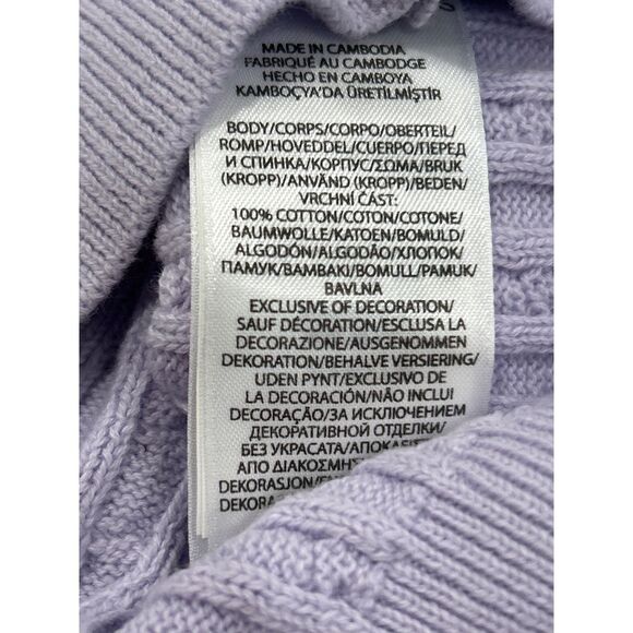 Polo Ralph Lauren Girls Lavender Sweater with Yellow Icon 4/4T - Picture 6 of 6